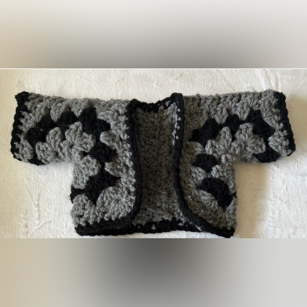 Teddy Bear Cardigan- Handcrafted crochet